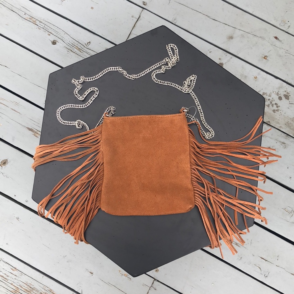 🌈UO ECOTE FRINGE BOHO SUEDE PURSE